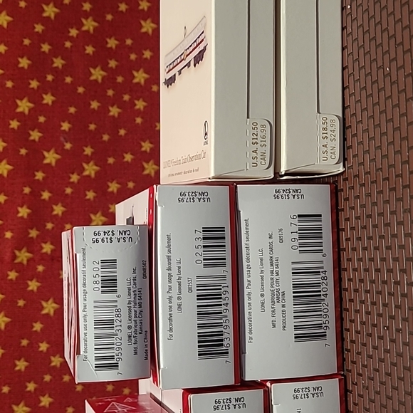 Hallmark Keepsake Miniature Train Christmas Tree Ornament Lot - Picture 10 of 10